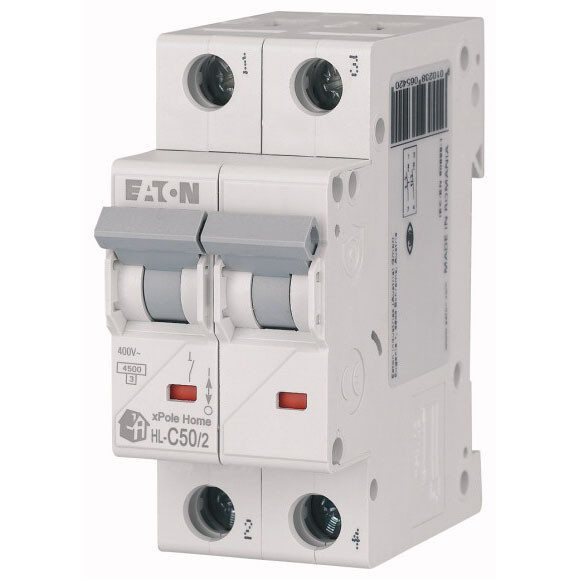 Автоматический выключатель EATON xPole Home HL, 50А, 2P, тип "C" 4.5кА