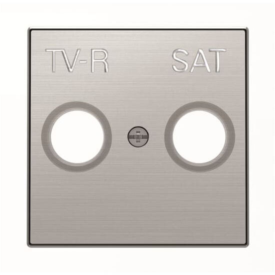 Лицевая панель розетки TV-R/SAT спутниковой ABB NIESSEN Sky нержавеющая сталь
