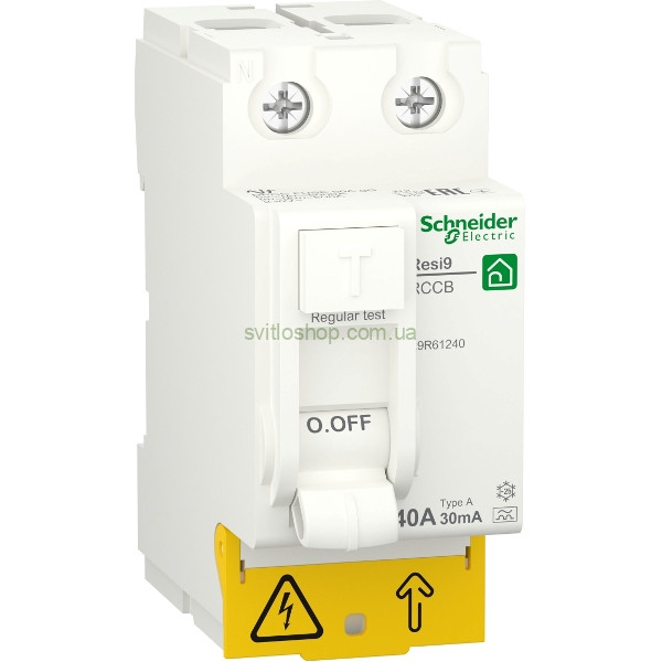 Устройство защитного отключения УЗО SCHNEIDER Resy9, 40А, 2P, 30мА, А, 6кА