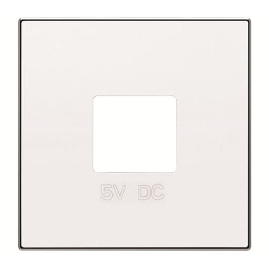 Лицевая панель розетки 2xUSB зарядной ABB NIESSEN Sky белый