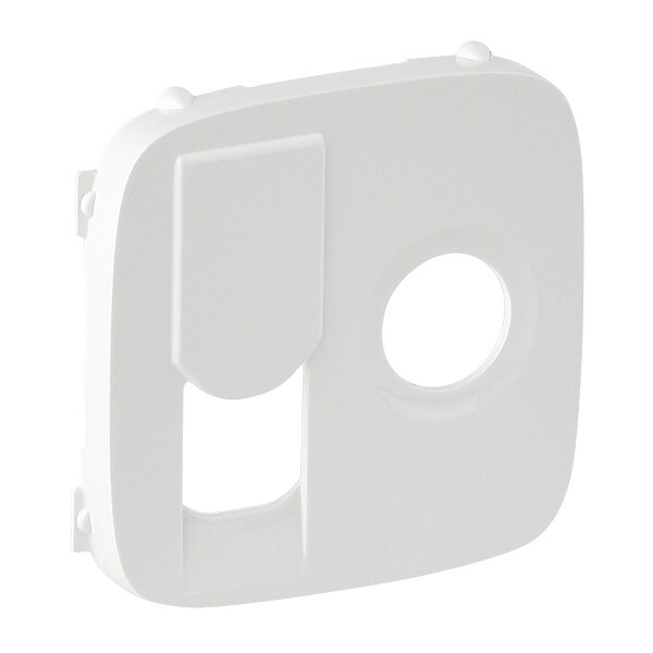 Лицевая панель розетки RJ45 cat.6 UTP + TV простая LEGRAND Valena Allure белый