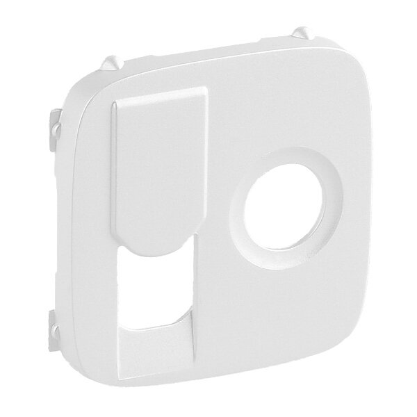Лицевая панель розетки RJ45 cat.6 UTP + TV простая LEGRAND Valena Allure перламутр