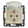 Розетка с заземлением со шторками и крышкой IP44 влагозащитная LEGRAND Valena Classic слоновая кость