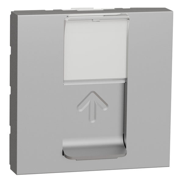 Розетка RJ45 cat.5e UTP компьютерная Schneider Unica New алюминий