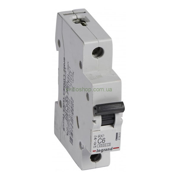Автоматический выключатель LEGRAND RX³, 6А, 1P, тип "C" 4.5кА