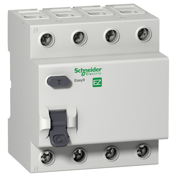 Устройство защитного отключения УЗО SCHNEIDER Easy9, 63А, 4P, 30мА, АC, 4.5кА