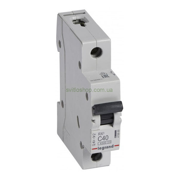 Автоматический выключатель LEGRAND RX³, 40А, 1P, тип "C" 4.5кА