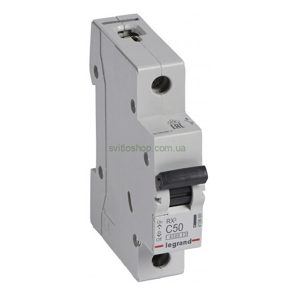 Автоматический выключатель LEGRAND RX³, 50А, 1P, тип "C" 4.5кА