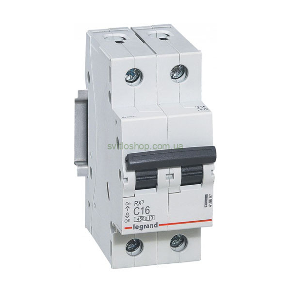 Автоматический выключатель LEGRAND RX³, 16А, 2P, тип "C" 4.5кА