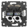 Розетка 2xRJ45 cat.5e UTP компьютерная, двойная LEGRAND Valena Classic слоновая кость